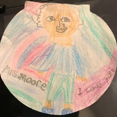 Portrait by a first-grade student in Great Neck, NY