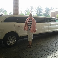 In Atlanta, at TCCA. She was met at the airport by this Limousine. 