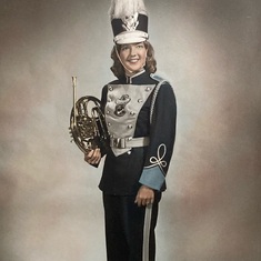 Cathy played French Horn in high school. It ended up that everyone in her family played horn.