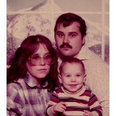 Cathy, Jose, and baby Sam - 1981