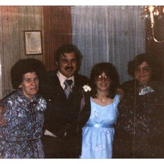 Jose and Cathy with their moms on their wedding day 3/21/81