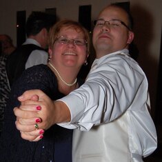 Mom and Dan dancing