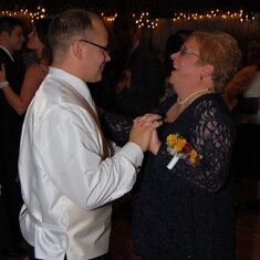 Mom and Dan dancing