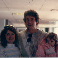 Meeting Aunt Tina at the airport, 1990
