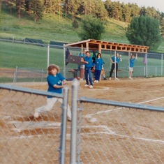 playing softball, 1992 