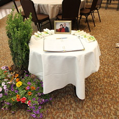 Memorial Service Guest Book Table