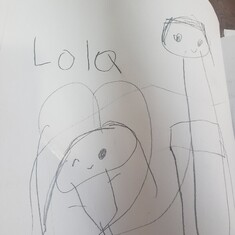 Chloe's drawing of Lola