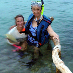 2005 Learning how to snorkel in Pangloa Island, Bohol