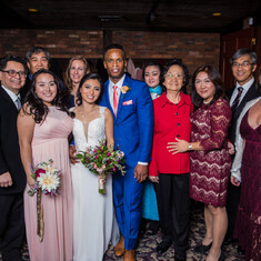 Cecilia at her granddaughter's wedding - November 11, 2017: Family picture