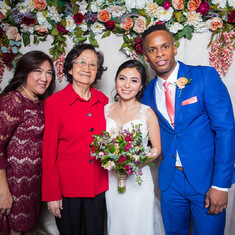 Cecilia at her granddaughter's wedding - November 11, 2017: Aileen, Cecilia, Buko-Paz, Bernard