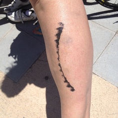 Cycling in the Pyrenees with a new “tattoo”