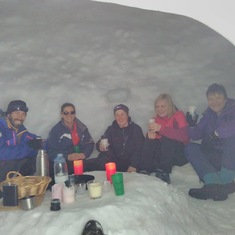 With a handsome man in an igloo