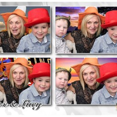Celie and the boys in the photobooth at our wedding, November 2015