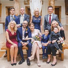 Our family wedding photo with the Thomases, November 2015
