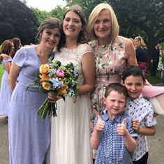 At Grace's wedding, June 2018