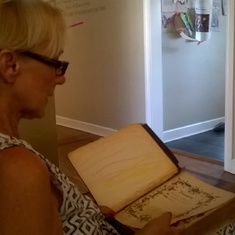 Mom finding her Mother's old bible, she was very touched