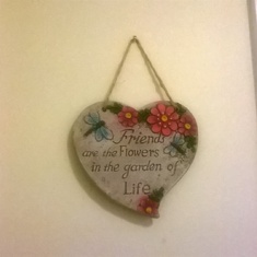 A gift from Rita on mom's bedroom wall