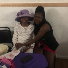 Granny and Jessica whom she met at church. Jessica admired granny for her hats. Visited her in the hospital, at home and called often.