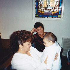 Mom at Aaron's baptism