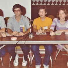 Debate Team - 1981 TN Lower Certamen team Steve Menees, Jim Zeedar, Ed, Celina