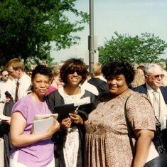 Ceretta at her niece Allison's graduation with her Sister Shiela.