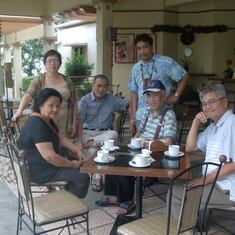 Early coffee chat at Oasis Resorts