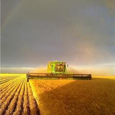 Chad loved going on Harvest, he ran a combine like this when he was only 16