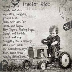 Chaddy had his little tractor & his cub later, loved them both!