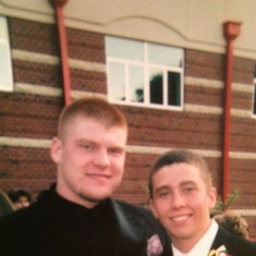 Aaron Chapman and Chad at prom time at Belfry !