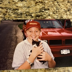 Chad loved animals Animals loved Chad This is Chad & baby Petey