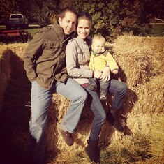 Hay rides as a family