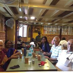Lunch with Sarmas at Gramin restaurant, Bangalore