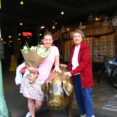 Wendi and Mom -- Pike Street Market, Seattle, WA; 2009