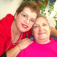Charlene with her mother Carmen, who also passed away from breast cancer