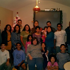Mom with all of her children and grandchildren - Thanksgiving 2009