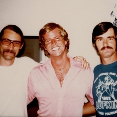 The first time the brothers were all in one place, taken in Lufkin, Texas. Left to right, Charlie, Chris, and Ronnie.