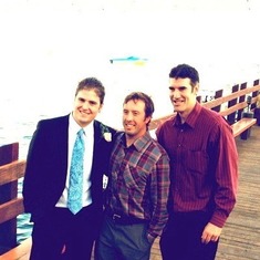 Gower, Adam, Charlie at Marshall's wedding