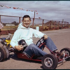 Chuck on Kart owned by Paul & Chuck - - Vintage 1962