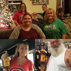 TOP:  with daughters Julie, Savannah, Heather and Shannon  BOTTOM:  with daughter Korin