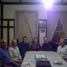 The Caplers-(L-R) Skip, Fred, Gary, Jean, Chuck & Frsnk.  Oct 2012