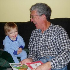 Dad reading to Toby
