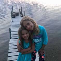 Kaia and Lucia at the Lake