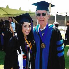 Chuck with Jessica Ochoa after graduation in 2012