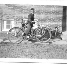 Chuck's 1st bicycle in Hebron, NB