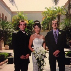 Me, Matsumi and Dad at Wedding 01