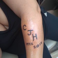 Ofelias tatoo in memory of her grandfather