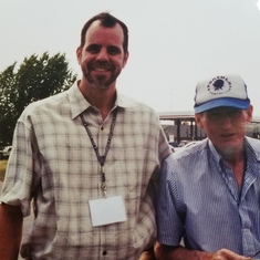 Dad and Dan Kelly, Pyrotechnics Guild International Convention, Gillette, WY, 2001