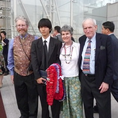 John (Jeanne' husband), Jeanne, Aron (Charles' nephew), and Brian, Shanghai, China 2008