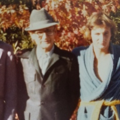 Charles, his father, Brian (son) and his mother, 1980s