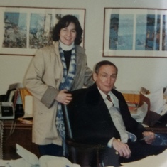 Charles at work (with Jeanne), circa late 1980s